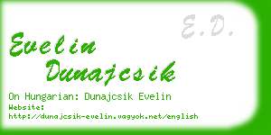 evelin dunajcsik business card